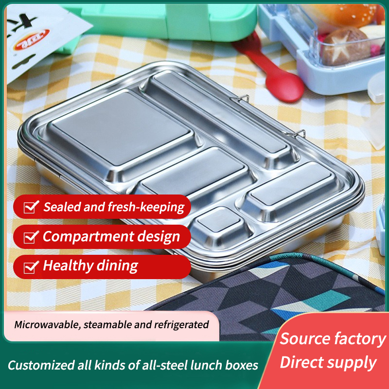Eco-Friendly Silicone Seal 304 Stainless Steel Bento Box