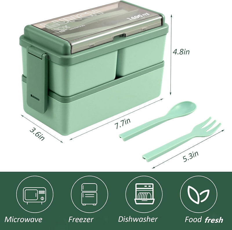 best Double layered grid Sealed Lunch Box 1400ML