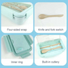 Not Chemical Dyes Wheat Straw Single Layer Lunch Box 800ML