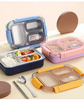 304 Stainless Steel 3 Grids Lunch Box for Children