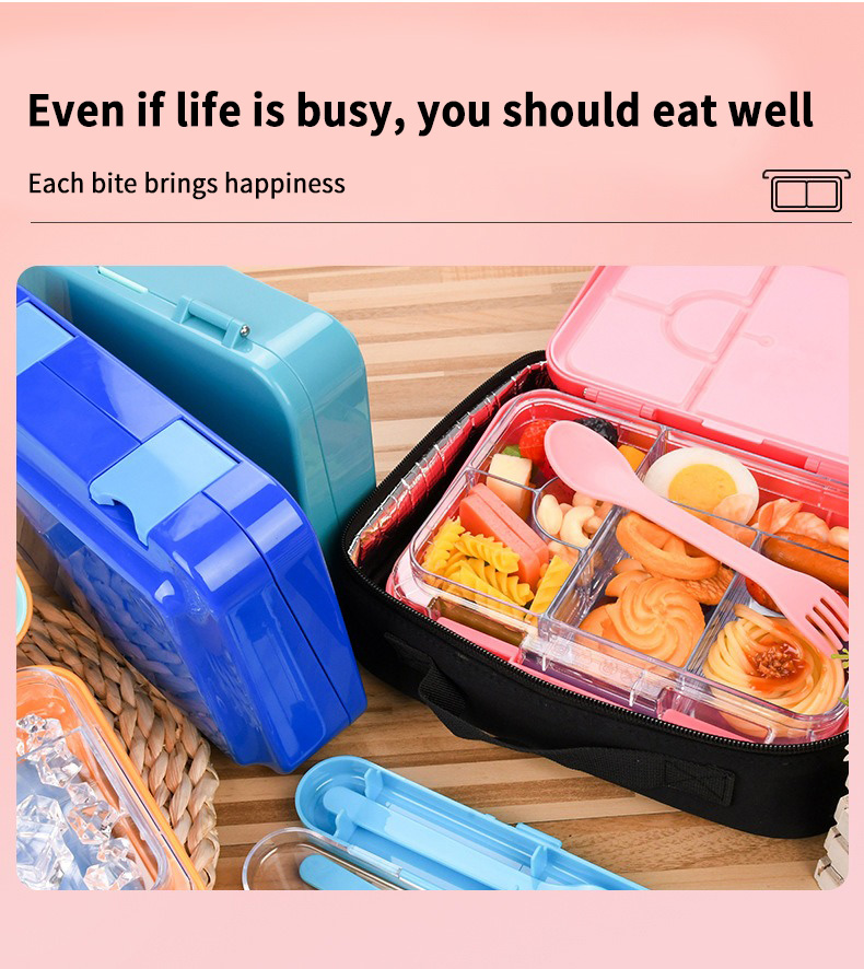 4 compartment bento box Dining box for kids detachable