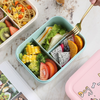 Cartoon Single layer with 3 compartment lunch box