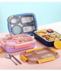 304 Stainless Steel 4 Grids Kids Lunch Box with Tableware