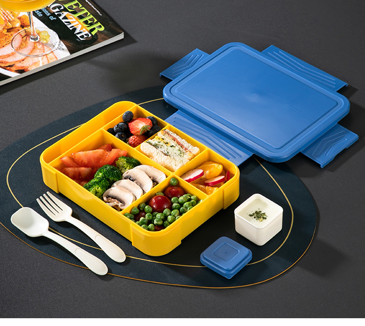 5 compartments sustainable lunch box