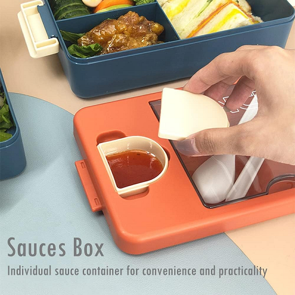 premium 1.1L Single Layer favourite Lunch Box+Sauce Box