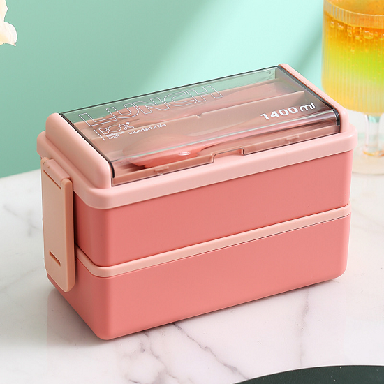 Baby standard PP material Double layered lunch box 1400ML