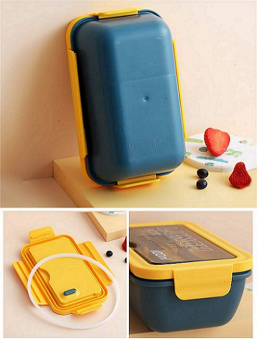 modern Rectangle 2 compartment bento box 1.1L