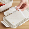 Wheat Straw Rectangular 2 Grids Lunch Box (850ML)