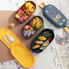 Cartoon European Double Layer Bento Box
