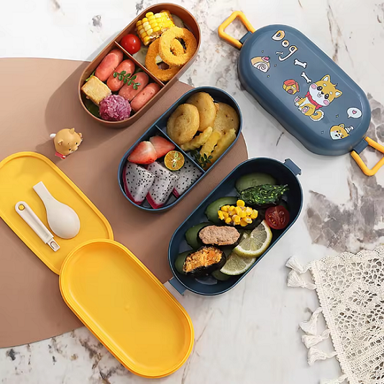 adorable cartoon European Double Layer Bento Box