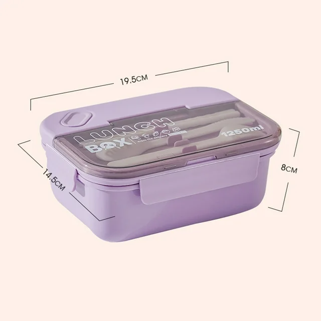 baby standard 3 compartments Lunch Box with tableware