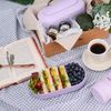 Modern Double Layered Tie Strap Lunch Box with Inner Compartment