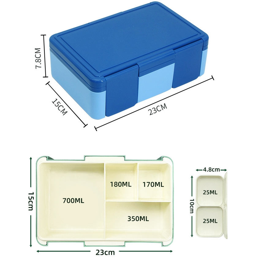 big capacity 4 compartment sealed lunch box(1450ML)