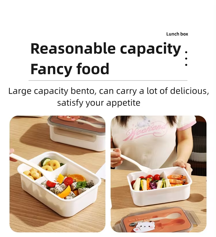 large size 2 grids PP lunch box children