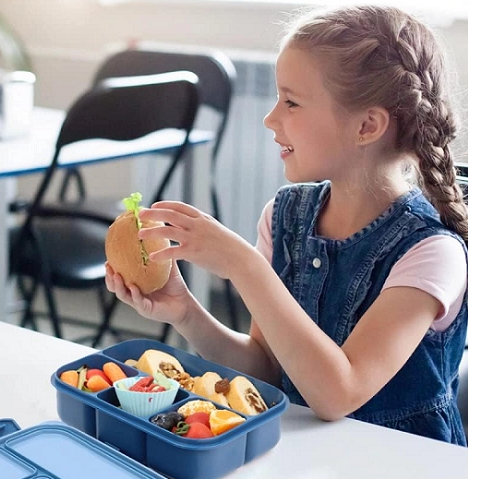 sustainable Contrast color single-layer 4 grids 1.3L lunch box_479_479