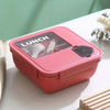 Square Bento Box with Sauce Box