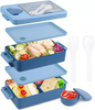 2L Double Layered Lunch Box (with Sauce Box)