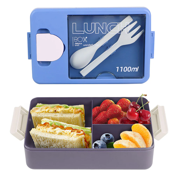sustainable 1.1L Single Layer favourite Lunch Box+Sauce Box