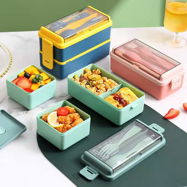 harmless 700ML Single layer 2 grids lunch box