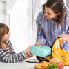 Reusable Wheat Straw Double Layered Tied Strap Lunch Box