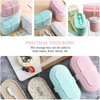 1350ML Wheat Straw Bento Box+Round Soup Cup+Storage Bag