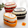 1.7L Antibacterial Double Layer Divided Lunch Box