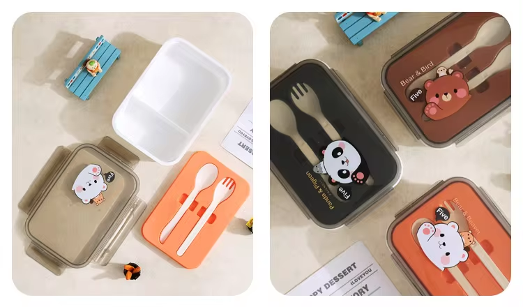 customize single layer multi grid PP lunch box
