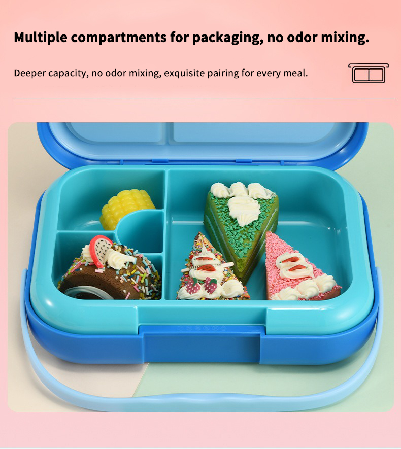 Wholesale High Quality 4 grids plastic Lunch Box