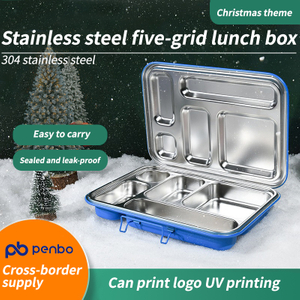 Five-grid Stainless Steel Lunch Box
