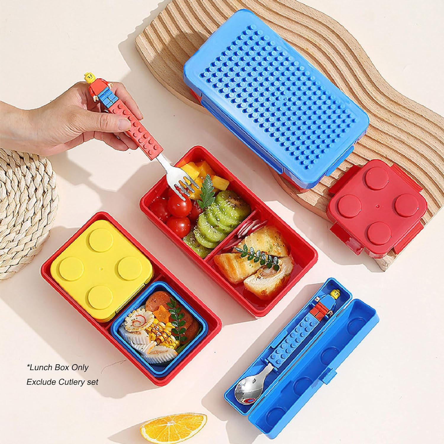 Building Blocks lunch box Flatware Kitchen Utensils