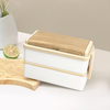 Ideal Wooden grain Double-layer Lunch Box 1400ML
