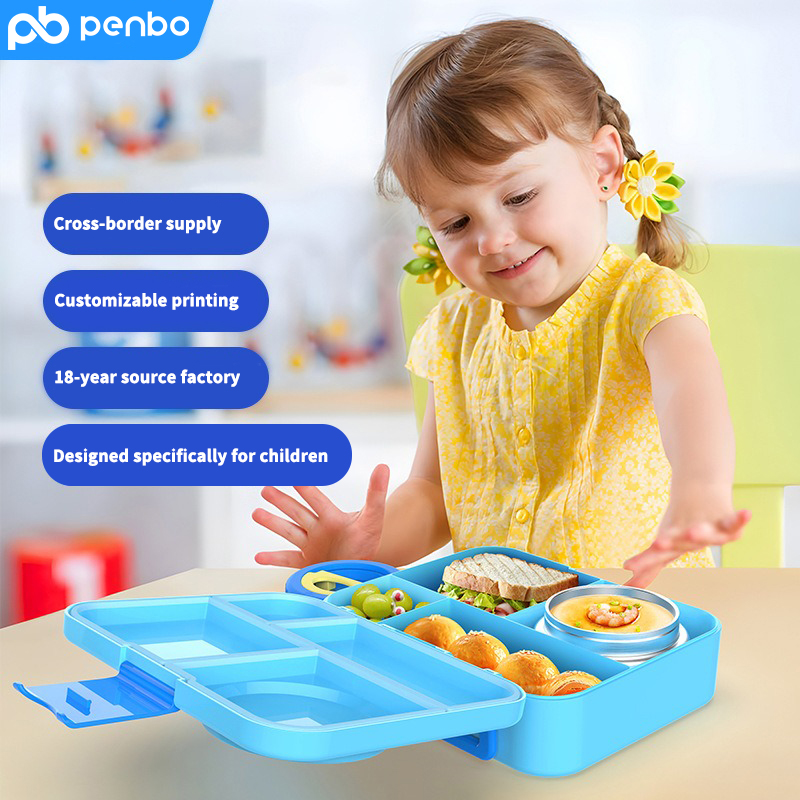 compartmentalized bento box for Kids with 8oz Soup Thermos