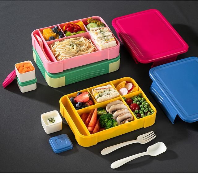 5 Compartments Big Capacity Kids/adults Lunch Box 