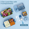 2L High-value Double Layered Lunch Box+Soup Cup+Insulated Bag