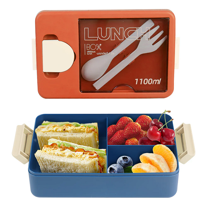 Eco-friendly 1.1L Single Layer favourite Lunch Box+Sauce Box