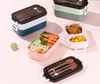 Double layer lunch box with stainless steel inner and soup bowl