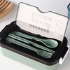 Single layer bento box with 3 compartments