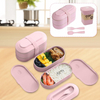 Unique Wheat Straw Lunch Box +Square Soup Cup Set
