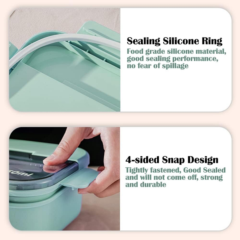 best 3 compartments Lunch Box with tableware