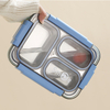 304 Stainless Steel 3 Grids Lunch Box for Children