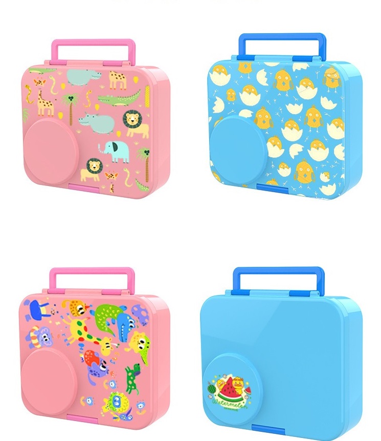 Wholesale Custom 4 Compartments Bento Box cute pattern