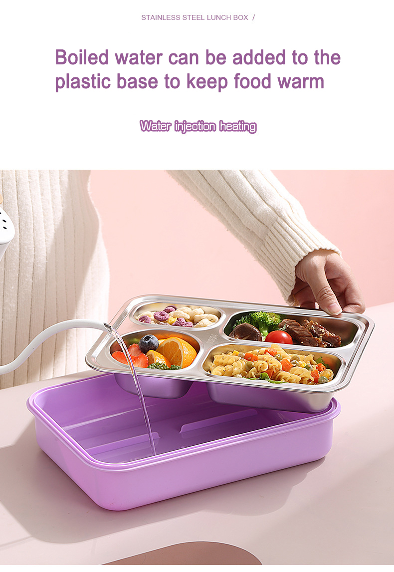 best 304 stainless steel 4 grids kids lunch box