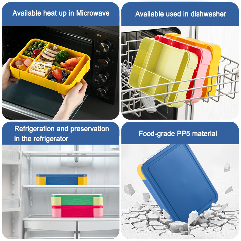5 compartments used in dishwasher lunch box