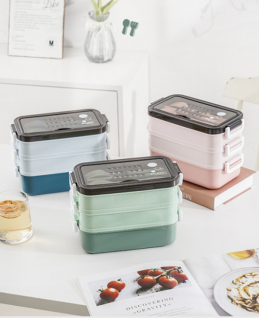 safety 3 layer 304 stainless steel lunch box