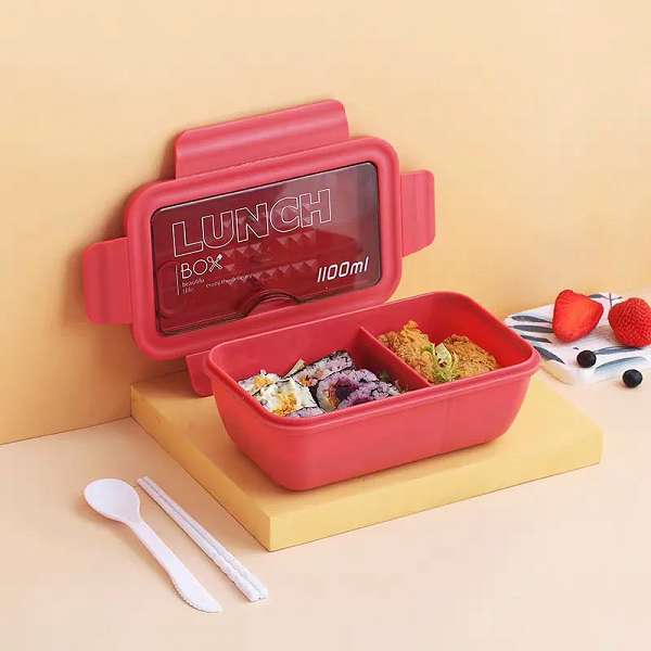 baby standard Rectangle 2 compartment bento box 1.1L
