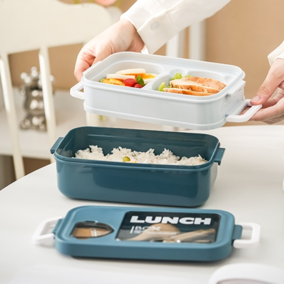 premium Double layered bento box with sauce box