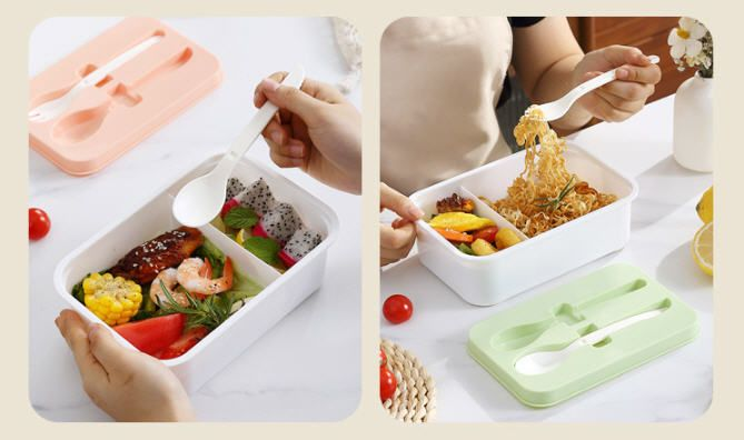 wonderful 2-compartment Snack container 1200ml