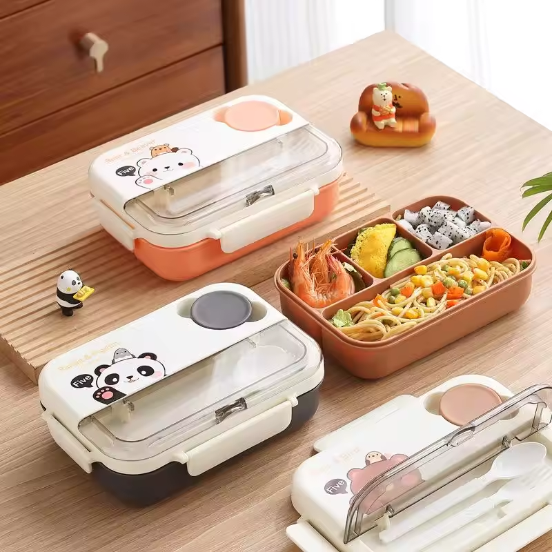 Large Capacity 4 Grids Bento Box 1250ml student