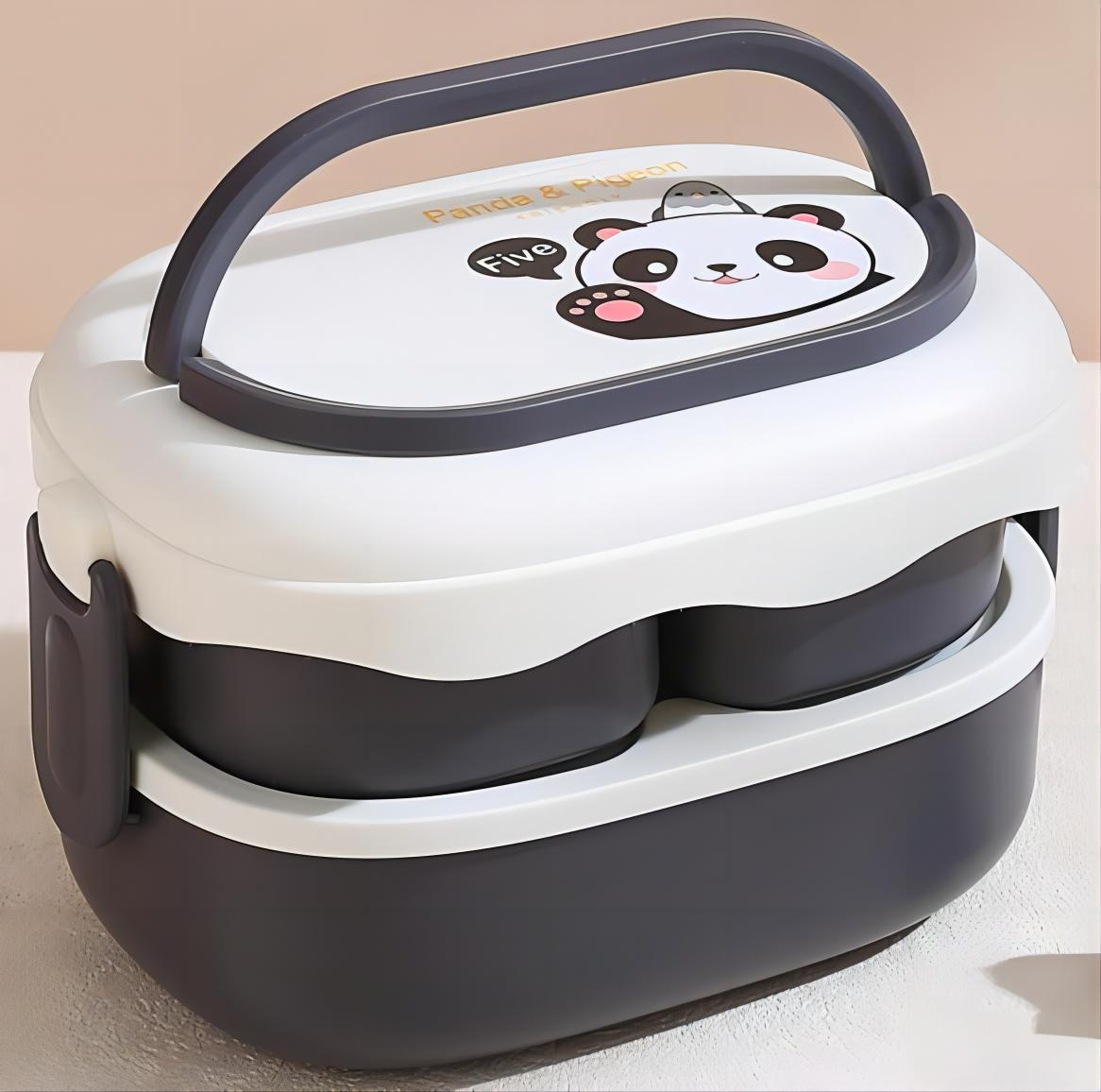 custom 2 layer Compressed lunch box with handle
